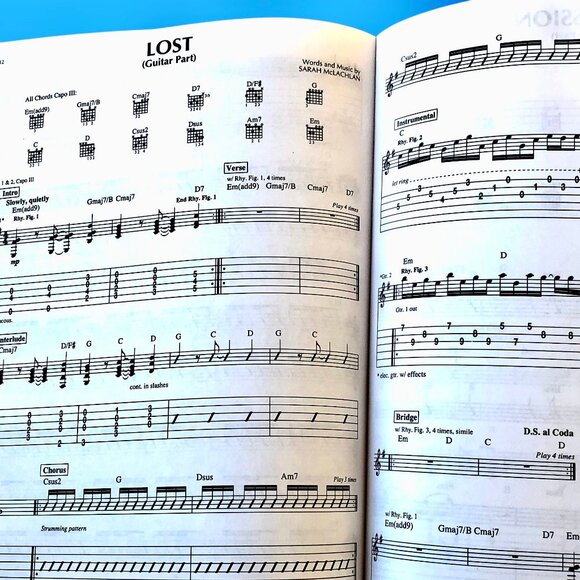 Sarah McLachlan Songbook Sheet Music Fumbling Ben's Song Plenty Ice Paperback - Picture 11 of 13